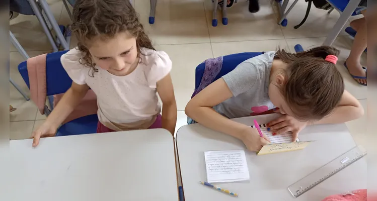 Confira os registros do trabalho dos alunos em sala de aula.