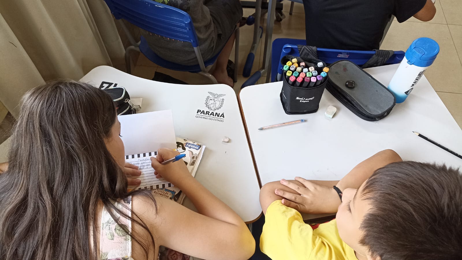 Confira os registros do trabalho dos alunos em sala de aula.