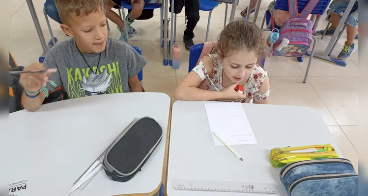 Confira os registros do trabalho dos alunos em sala de aula.