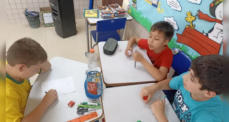 Confira os registros do trabalho dos alunos em sala de aula.