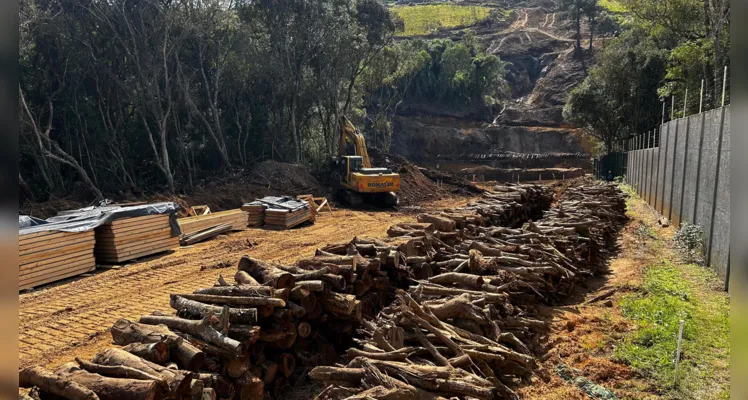 Obra que ligará Órfãs e Boa Vista está em fase de construção da base da estrutura |