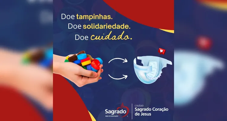 Tampinhas podem ser descartadas na campanha do Sagrado.