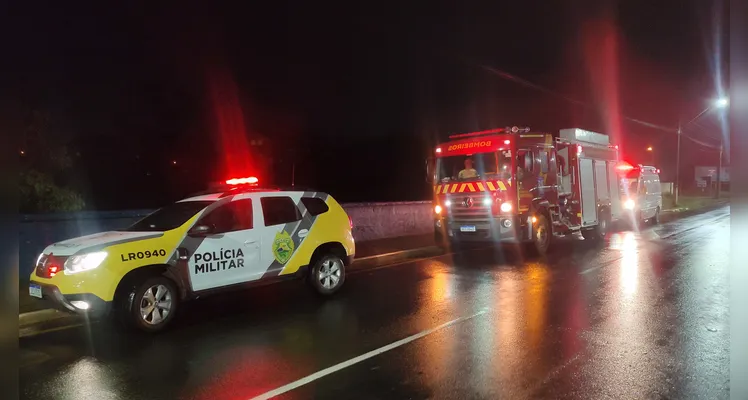 Corpo de Bombeiros também acompanhou a ocorrência.