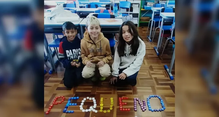 A principal ação dos alunos consistiu na arrecadação de tampas plásticas.