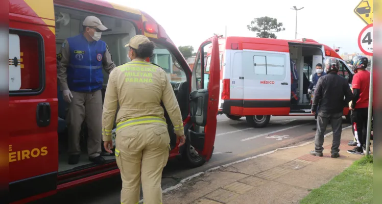 Jovem fica gravemente ferido ao cair de motocicleta, em Uvaranas, nesta sexta-feira (26) |