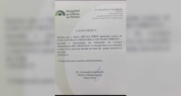 Mãe de PG realiza campanha para filho fazer cirurgia