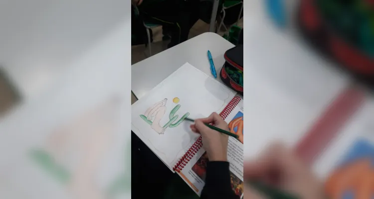 Trabalho rendeu bons desenhos em sala de aula.