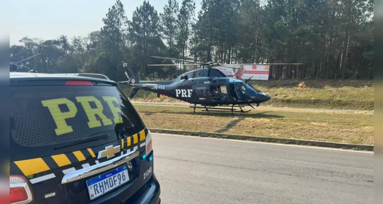 Homem morre e criança fica gravemente ferida em acidente na BR-373, em Imbituva, na tarde deste domingo (18) |