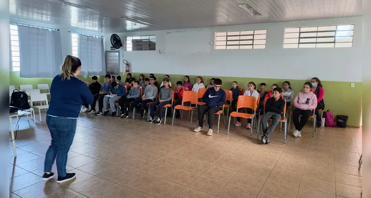 A turma também participou de uma palestra focada em higiene pessoal e sua importância.