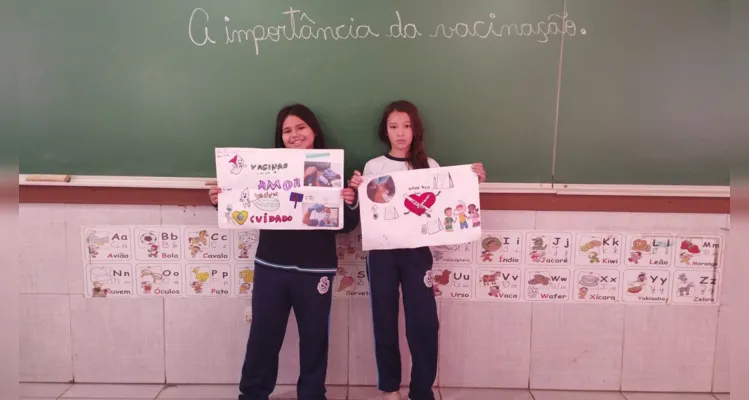 Confira as produções dos alunos em cartazes acerca do tema.