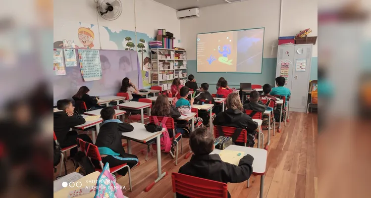 A aula do Vamos Ler sobre o folclore foi base para os estudos dos alunos.