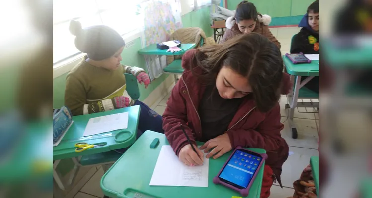 Tecnologia, com o uso de tablets, contribuiu no trabalho em sala de aula.