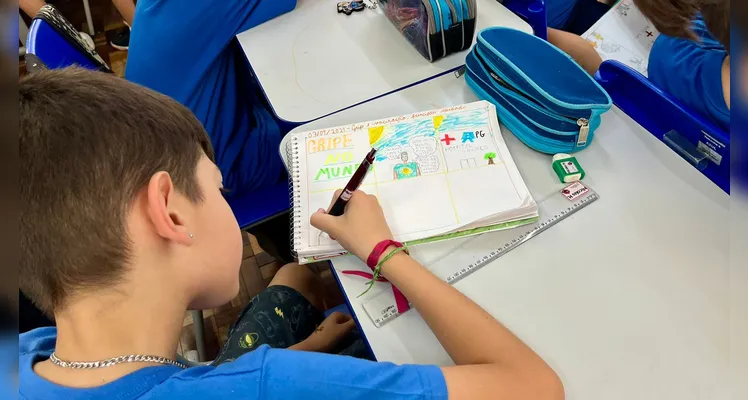 A turma também desenvolveu histórias em quadrinhos para solidificar os aprendizados.