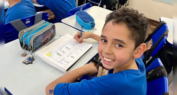 A turma também desenvolveu histórias em quadrinhos para solidificar os aprendizados.