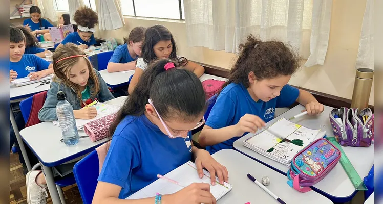 A turma também desenvolveu histórias em quadrinhos para solidificar os aprendizados.