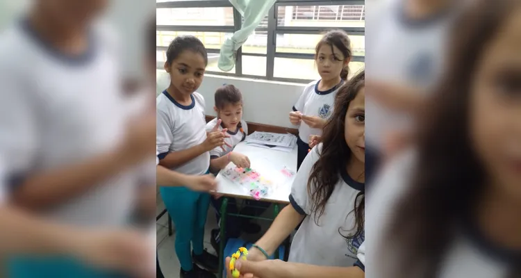 Educandos puderam fazer representações artísticas em sala de aula.