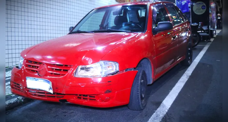 Veículo Gol se envolveu no acidente de trânsito.