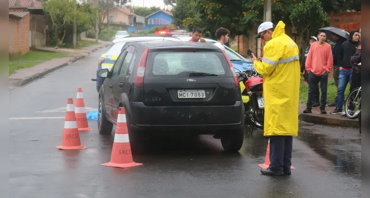 Ford Fiesta esteve envolvido no acidente de trânsito.