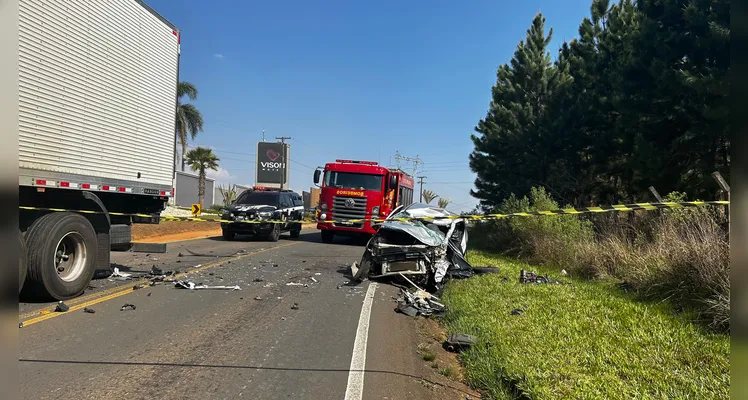 Acidente aconteceu na PR-151, em Ponta Grossa.