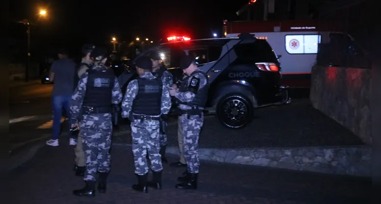 Pelotão de Choque foi acionado para o local da situação.