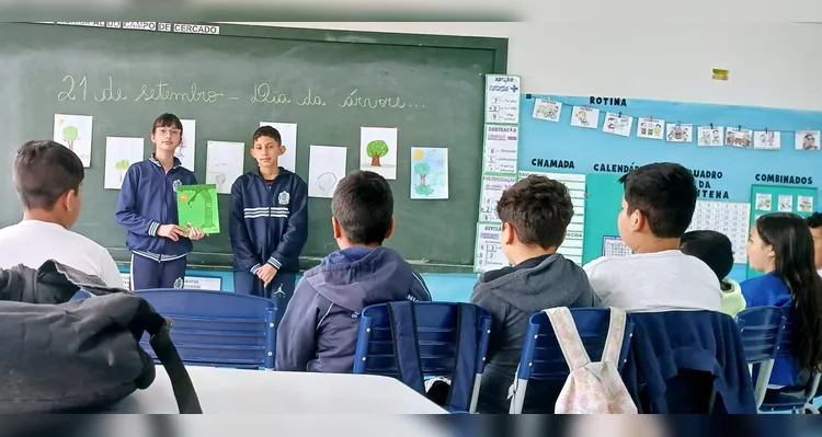 Trabalho contou com ações dentro e fora da sala de aula.