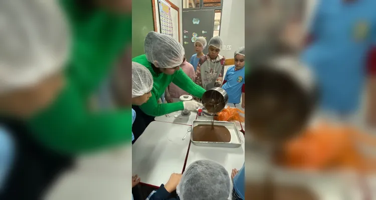 Como encerramento da proposta, a classe selecionou umas das receitas para fazer em sala de aula.