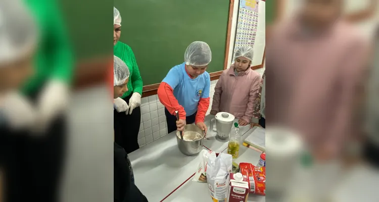 Como encerramento da proposta, a classe selecionou umas das receitas para fazer em sala de aula.