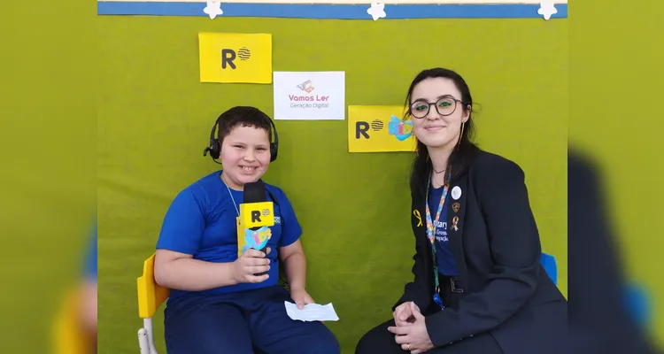 Os alunos tiveram a oportunidade de entrevistar a palestrante convidada, trabalhando também questões comunicacionais e de oratória.