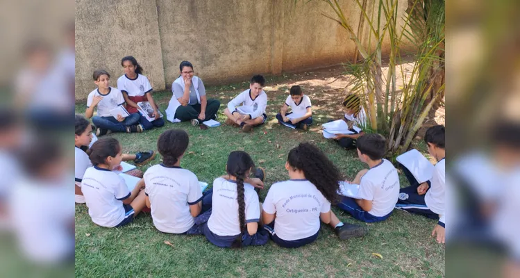 Educandos puderam desfrutar ao ar livro de suas leituras.