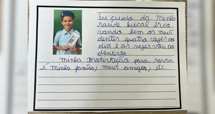 Após o acompanhamento com a dentista, todos os alunos receberam um kit para realizar os cuidados bucais necessários.