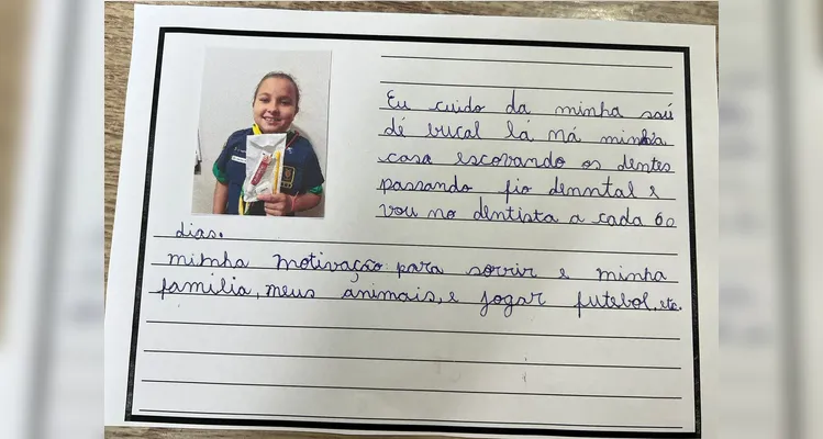 Após o acompanhamento com a dentista, todos os alunos receberam um kit para realizar os cuidados bucais necessários.