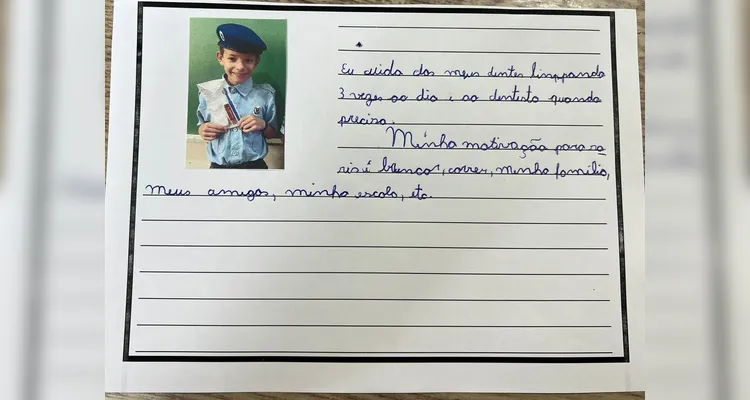 Após o acompanhamento com a dentista, todos os alunos receberam um kit para realizar os cuidados bucais necessários.