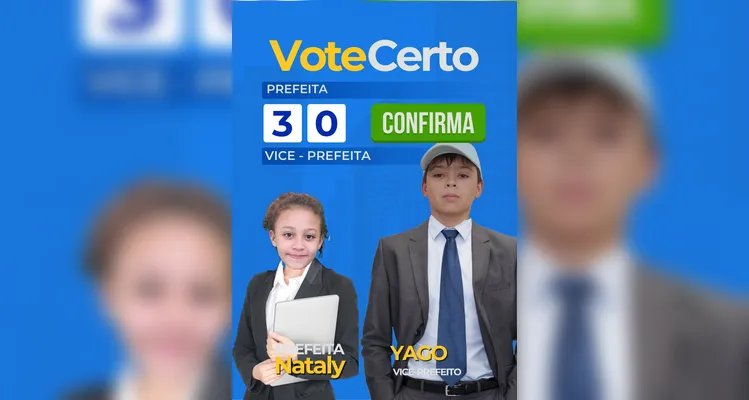 Os alunos também realizaram a simulação de todo o processo eleitoral, incluindo a criação de suas próprias candidaturas.