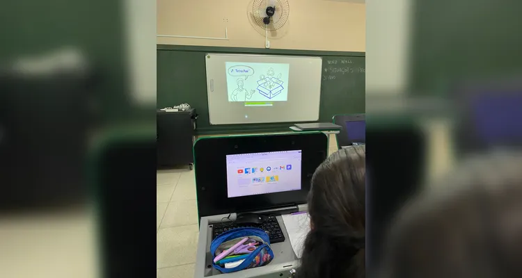 Tecnologia foi importante aliada em sala de aula.