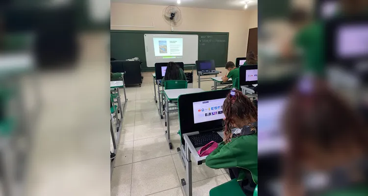 Tecnologia foi importante aliada em sala de aula.