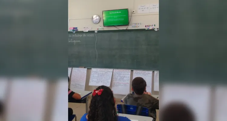 Confira os registros em sala de aula.