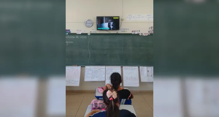 Confira os registros em sala de aula.