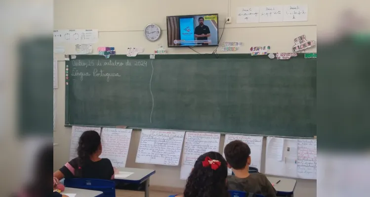 Confira os registros em sala de aula.