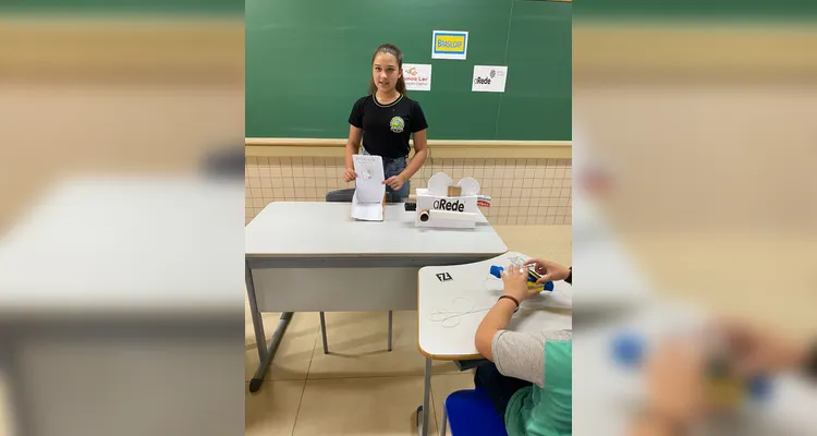 Confira os registros do trabalho ambiental em sala de aula.