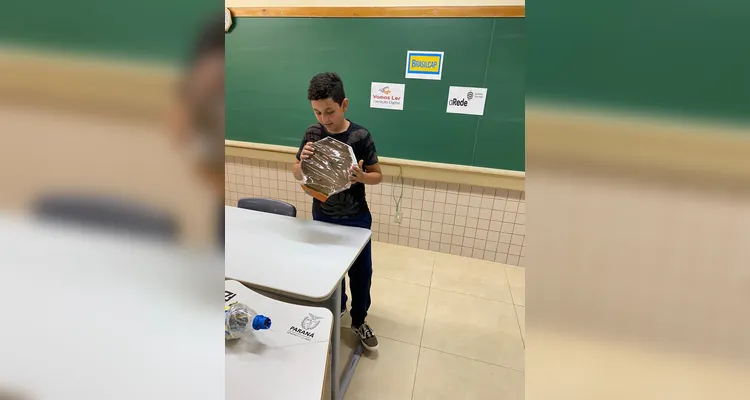 Confira os registros do trabalho ambiental em sala de aula.