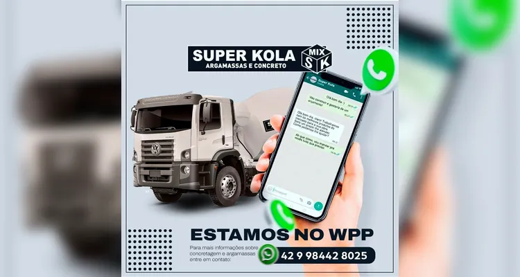 A Super Kola é uma empresa de referência no segmento de concreto usinado em PG