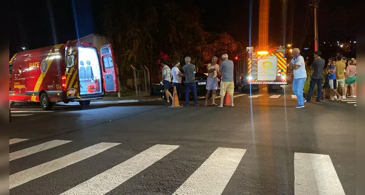 Acidente aconteceu na noite desse domingo, em Ponta Grossa