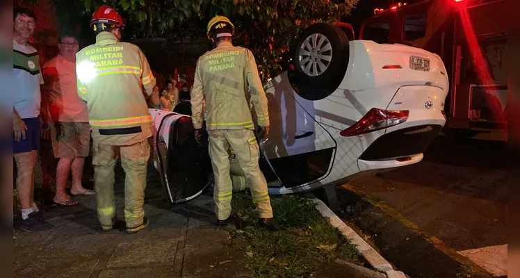 Acidente aconteceu na noite desse domingo, em Ponta Grossa