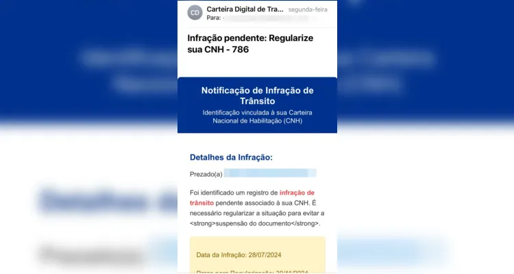 Moradora de Ponta Grossa é vítima de golpe da CNH vencida