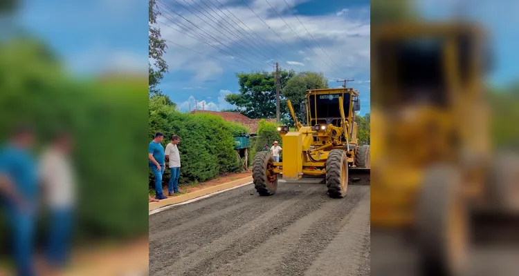 As obras fazem parte de um programa de pavimentação asfáltica.