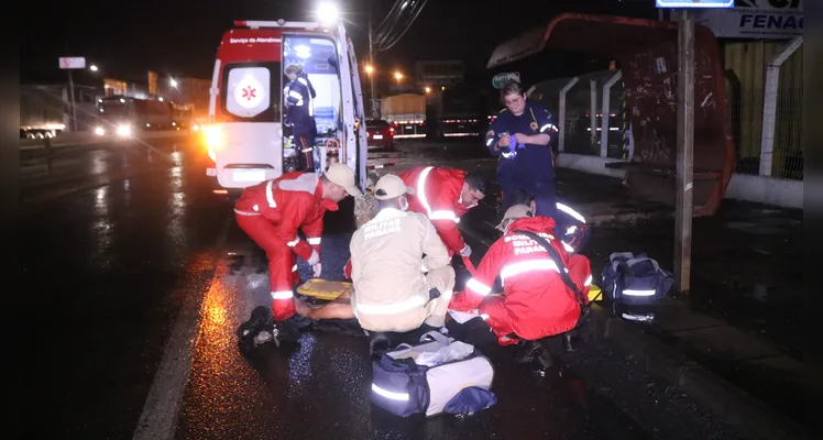 Homem é atropelado e fica inconsciente na ‘Souza Naves’, em PG