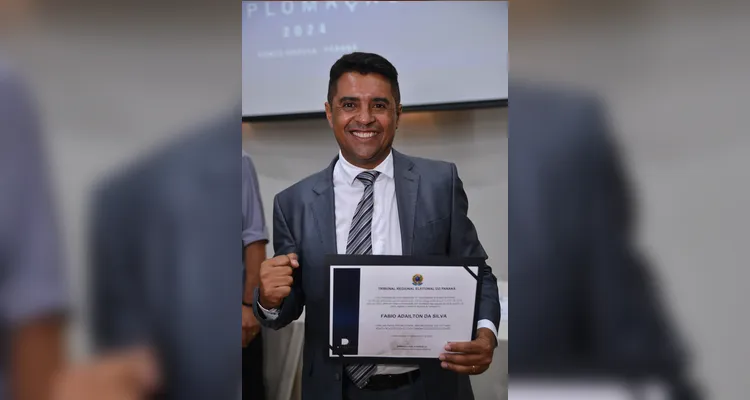 Fábio Silva (Republicanos) foi diplomado vereador de Ponta Grossa |