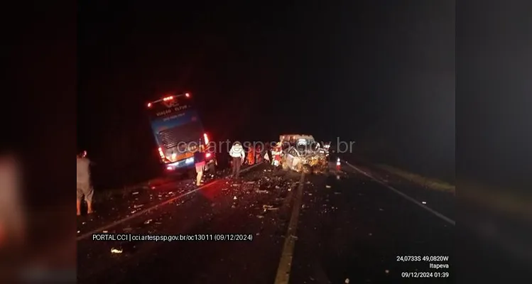 Colisão aconteceu no KM 310 da SP-258.