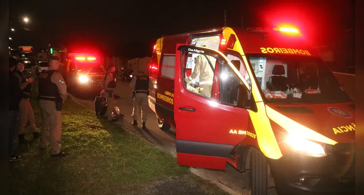 Homem foi levado para o Hospital Santa Casa.