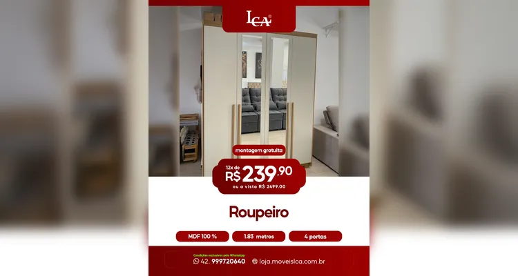 A LCA está com promoções em ampla linha de móveis e produtos